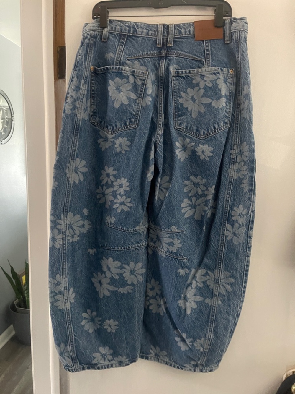 We The Free Blue Floral Boyfriend Jeans - Picture 2 of 2